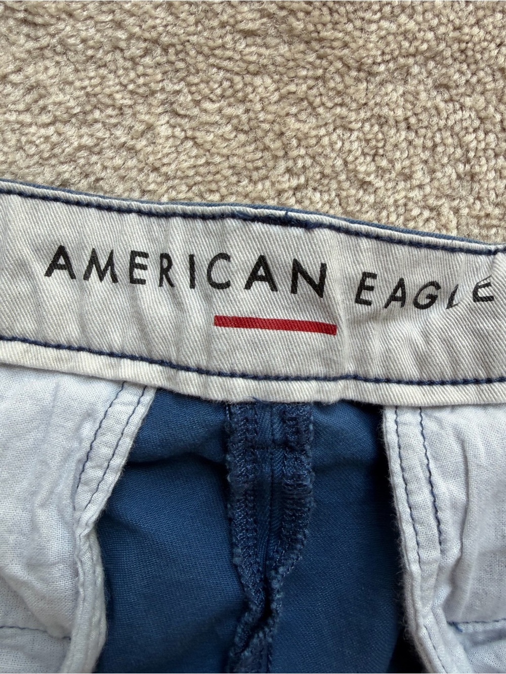American Eagle Outfitters Men’s Blue Flat Front Chino Shorts size 31 - Picture 2 of 5